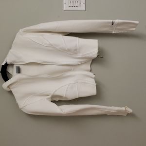 White Nike crop top hoodie